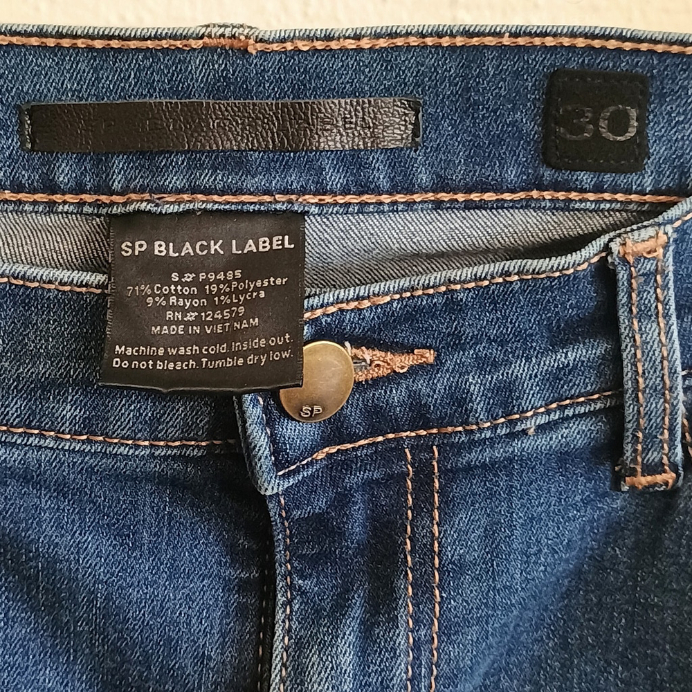 Vintage SP Black Label Size 30 Womens Skinny Denim Jeans W/ Patches - Picture 12 of 12